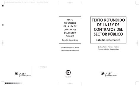 Texto refundido de la Ley de Contratos del Sector Público