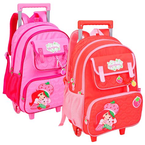 Mochila De Rodinha Moranguinho - Mochila de Rodinhas Escolar Moranguinho Infantil Clio | Shopee Brasil