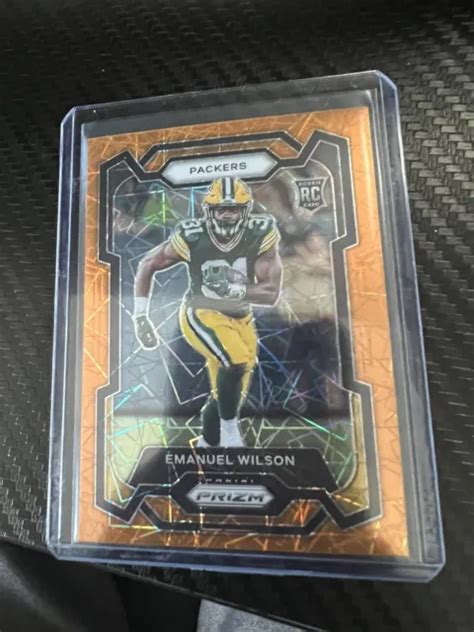 Emanuel Wilson Panini Prizm Orange Lazer Rc Green Bay Packers