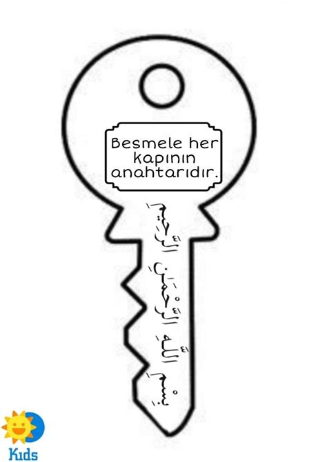 A Drawing Of A Key With The Words Besmele Her Kerprin Anantaarir