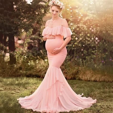 Mermaid Maternity Dresses For Photo Shoot Pregnant Women Pregnancy