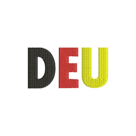 Germany DEU Flag | Foreign Country Digitized Embroidery Design | e4Hats ...