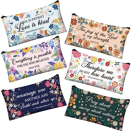 Amazon 12 Pack Bible Verse Pencil Bags Pouch Christian