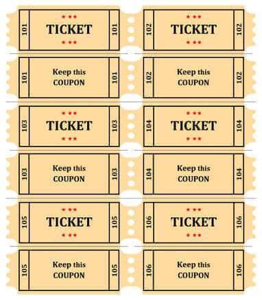 17 Free Sample Raffle Ticket Templates In Different Formats