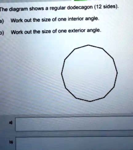 SOLVED The Diagram Shows A Regular Dodecagon 12 Sides A Work Out