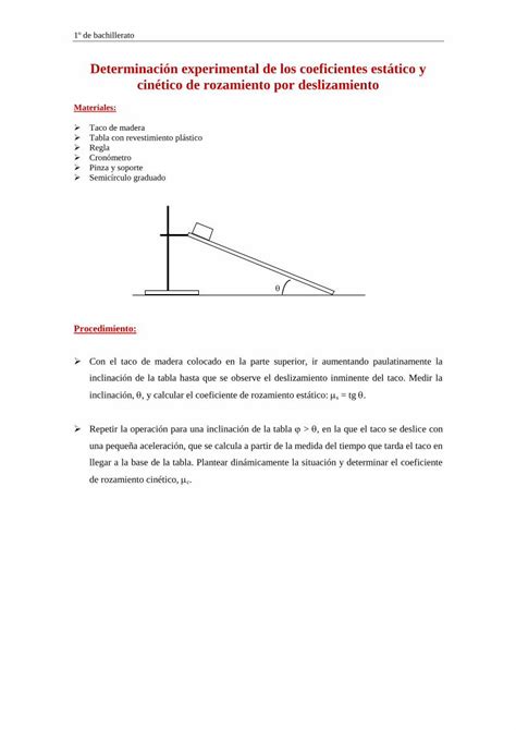 PDF DETERMINACIÓN EXPERIMENTAL DE LOS COEFICIENTES 1º de