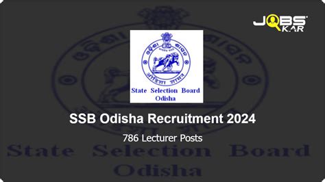 Ssb Odisha Recruitment Apply Online For Lecturer Posts