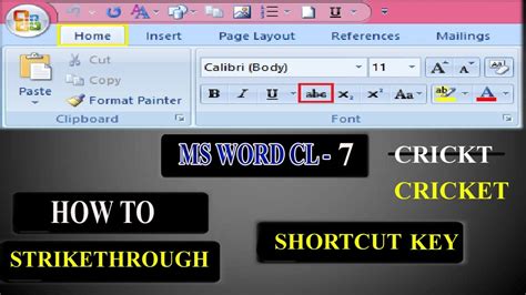 Strikethrough In Word Shortcut Key How To Strikethrough Text In Word In Hindi Strikethrough