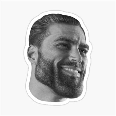 Giga Chad Sticker By Bigfella 005 Redbubble
