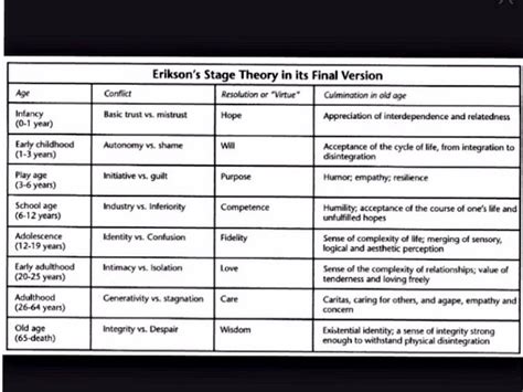 Erikson S 8 Stages