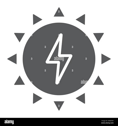 Solar Energy Glyph Icon Ecology And Energy Green Energy Sign Vector