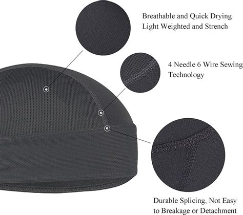 Sweat Wicking Doo Rag Dew Cooling Helmet Liner One Size Rose EBay