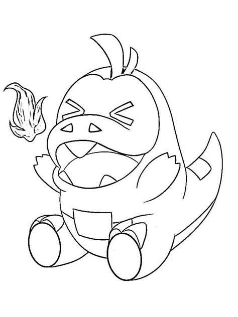 Fuecoco Pokemon coloring pages - Free Printable