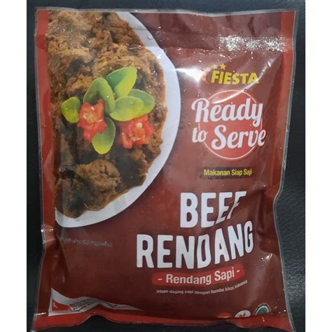 Jual FIESTA RENDANG Sapi 300 Gram Makanan Siap Saji Shopee Indonesia