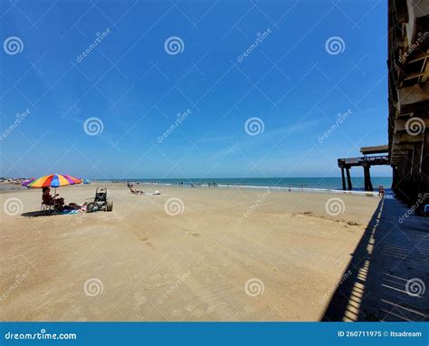 Tybee Island Beach in Georgia Editorial Image - Image of boardwalk ...