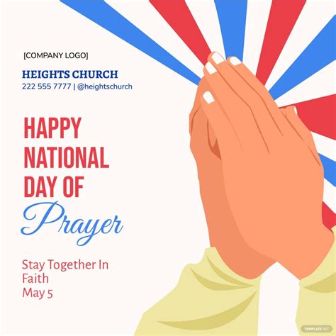 National Day Of Prayer Flyer Vector In Illustrator Psd  Png Svg