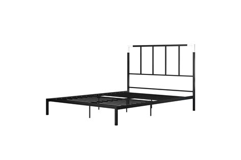 Queen Chrome And Black Metal Bed At Gardner White In 2022 Metal Beds