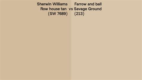 Sherwin Williams Row House Tan SW 7689 Vs Farrow And Ball Savage