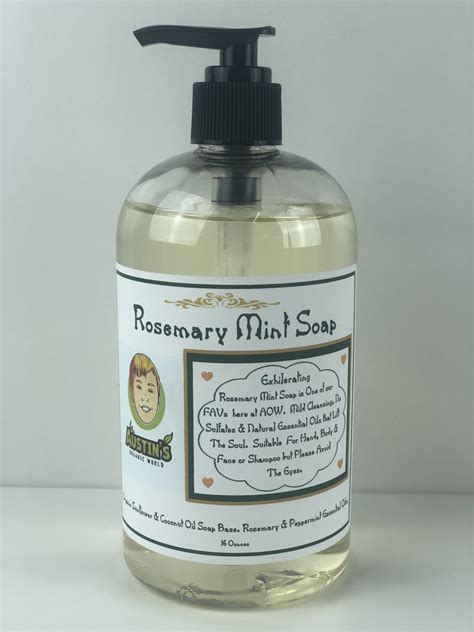 Rosemary Mint Liquid Soap Austins Organic World