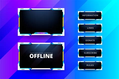 Gaming Panels And Overlays Grafik Von Tanu Creative Fabrica