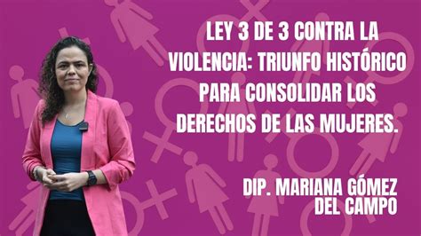 Ley 3 De 3 Contra La Violencia Triunfo Histórico Para Consolidar Los Derechos De Las Mujeres