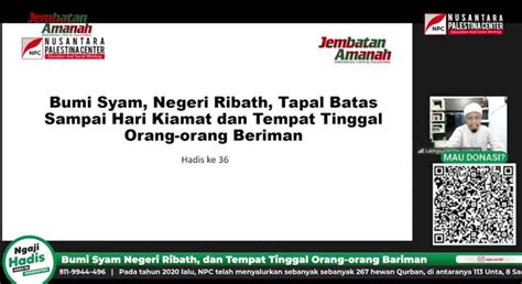 Isi Kajian Hadis Npc Ustaz Lukman Agama Tidak Bisa Dipisahkan Dari