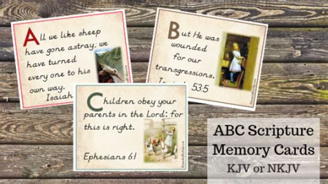 Kjv Abc Scripture Memory Cards Wonder Filled Days