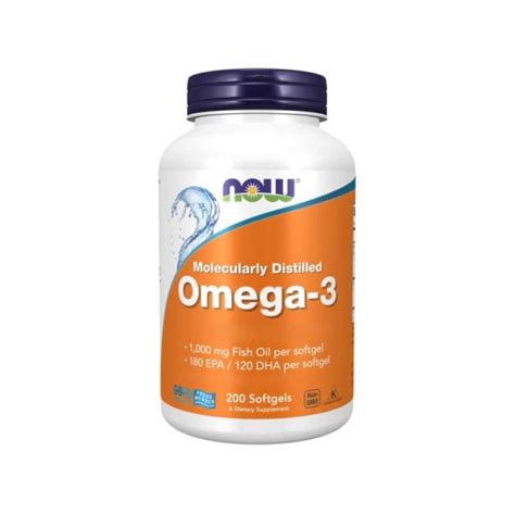 Now Foods Omega 3 Molecularly Distilled 200 Kaps