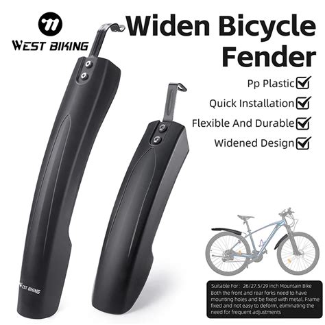 West Biking Bicycle Fenders Mountain Bike Mudguard Inch Front Rear