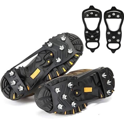 Crampons Neige Glace Traction Antid Rapant Sur Chaussures Clous