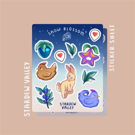 Stardew Valley Sticker Sheet Sticker Set Items And Animals Etsy Canada