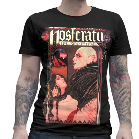 Camiseta De Filme Nosferatu Alta Voltagem Rockwear