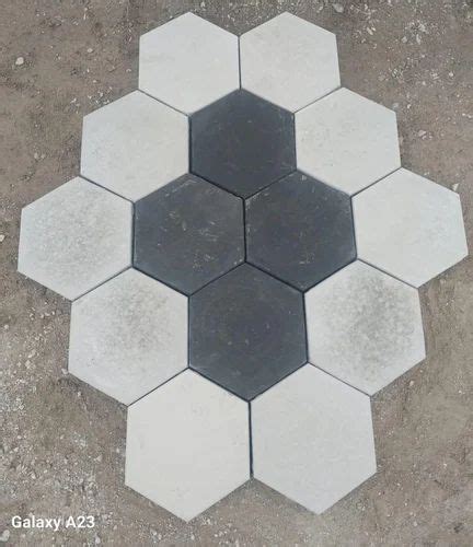 Material Cement Grey 60mm Hexagonal Concrete Interlocking Pavers Block