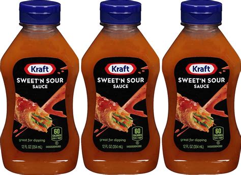 Kraft Sweet And Sour Sauce 12oz Squeeze Bottle Pack Of 3