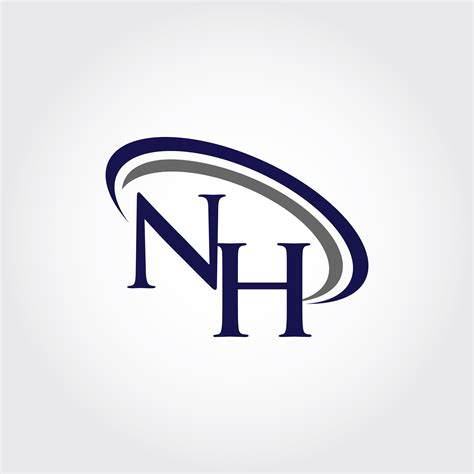 Nh Monogram Logo Design By Vectorseller Thehungryjpeg Hot Sex Picture