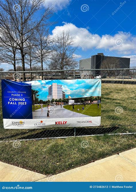 Johnson County Square Phase Ii Construction Editorial Photography