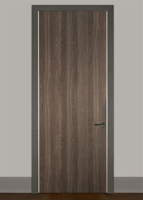 Modern Interior Door Custom Single Wood Veneer Solid Core Wood