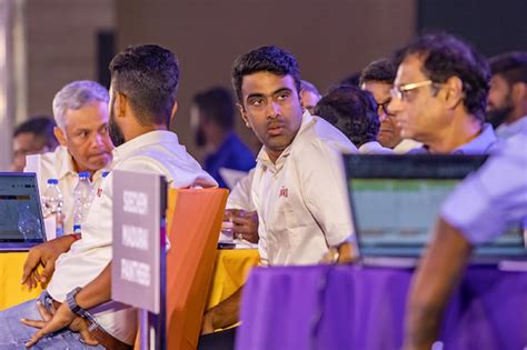 R Ashwin At The Dindigul Dragons Auction Table ESPNcricinfo