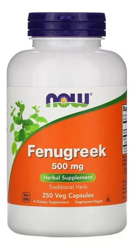 Fenogreco Now Fenugreek 500 Mg 250 Cápsulas Sabor Sin Sabor MercadoLibre