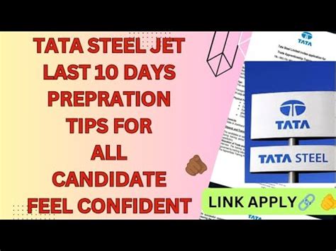 TATA STEEL JET LAST 10 DAYS PREPARATION TIPS FOR ALL CANDIDATES YouTube