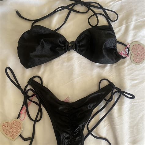 Women S Black Bikini And Tankini Tops Depop