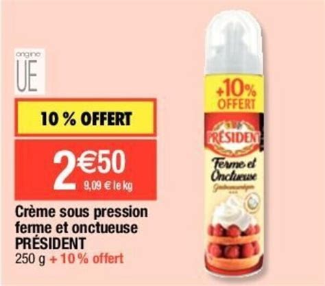 Promo PRÉSIDENT crème sous pression ferme et onctueuse chez Migros