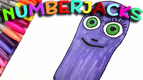 Bbs Cbeebies Kids Learning Maths Coloring The Numberjacks Number One