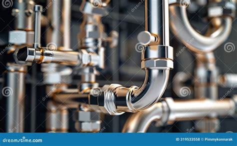 Generative Ai Fittings And Valves Pipes And Adapters Plumbing Fixtures And Piping Parts Drawings