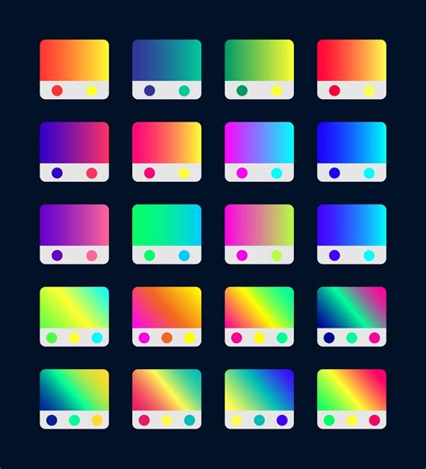 Colorful Vibrant Gradient Swatches Set 2851567 Vector Art At Vecteezy