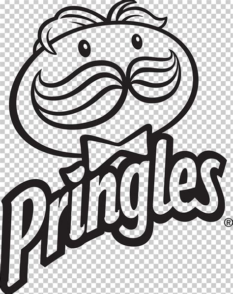 the logo for pringles, which has been drawn in black and white on ...