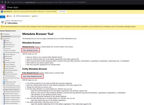 Metadata Browser And Entity Metadata Browser In Dynamics 365 CRM