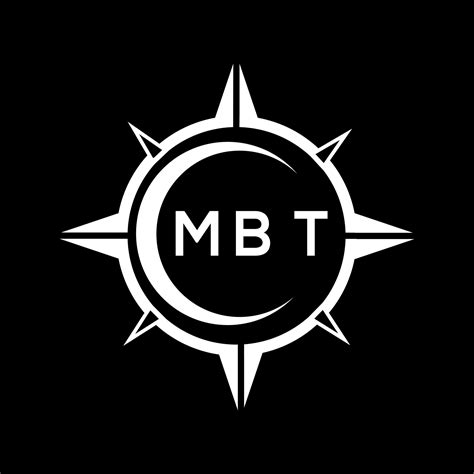 MBT abstract monogram shield logo design on black background. MBT ...