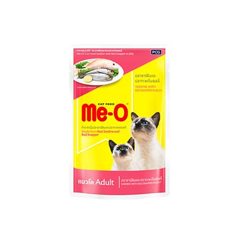 Meo Adult Cat Food Wet Sardine With Red Snapper In Jelly Home