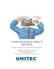 ENTREGABLE 2 COMUNICACIÓN ORAL Y ESCRITA docx COMUNICACIÓN ORAL Y